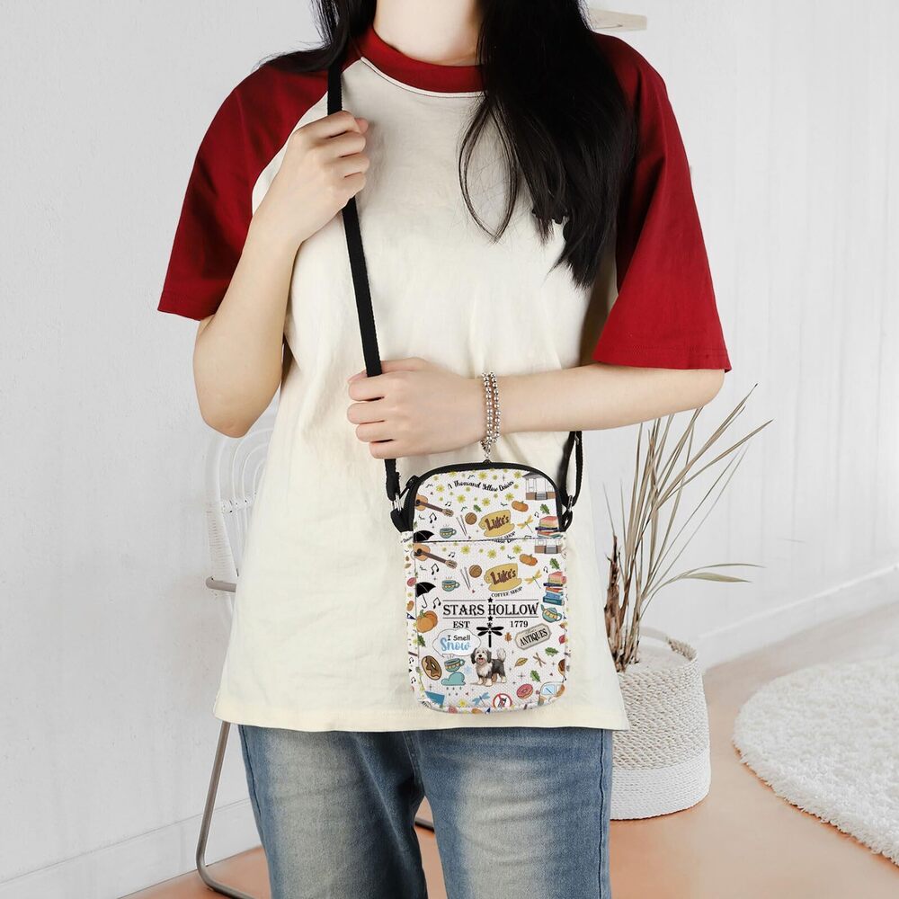 4385 Stars Hollow TV Show Inspired Crossbody Purses Bag Lukes Diner Gift - Picture 3 of 6